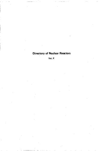 Directory of Nuclear Reactors, Vol. 10. Power and Research Reactors