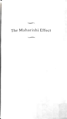 The Maharishi Effect: A Personal Hourney Through the Movement That Transformed American Spirituality