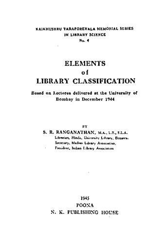 Elements of Library Classification