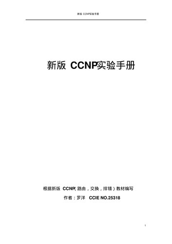 新版 CCNP 实验手册（罗洋）