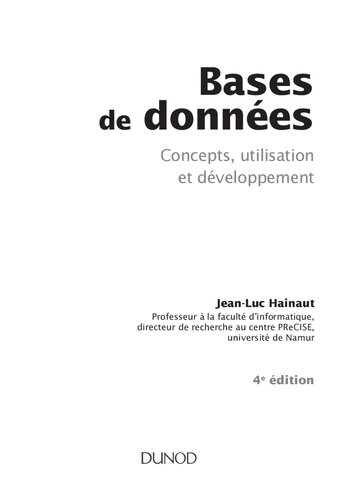 Bases de données: Concepts, utilisation et développement