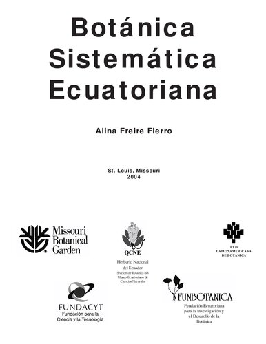 Botánica sistemática Ecuatoriana