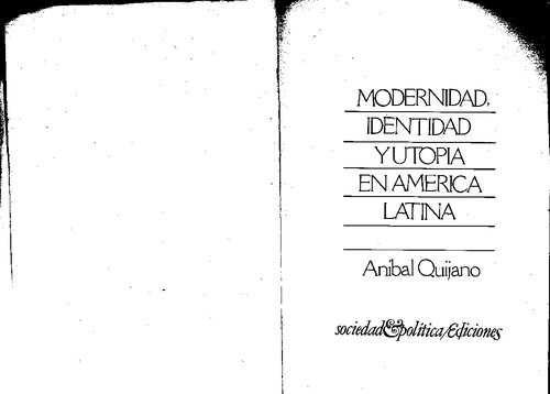 Modernidad, identidad y utopía en América Latina