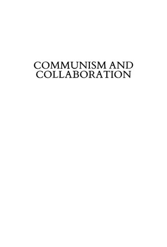 Communism and Collaboration: Simon Sabiani and Politics in Marseille, 1919-1944