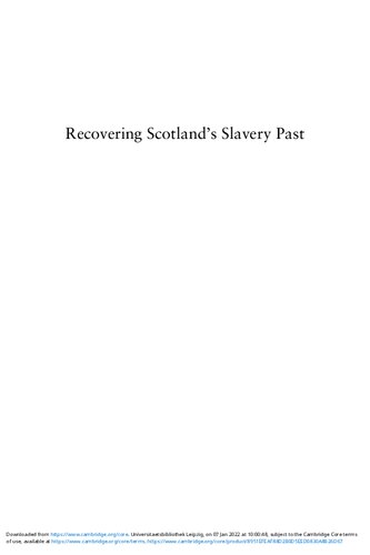 Recovering Scotland’s Slavery Past: The Caribbean Connection