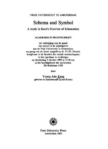 Schema and Symbol : A Study in Kant's Doctrine of Schematism