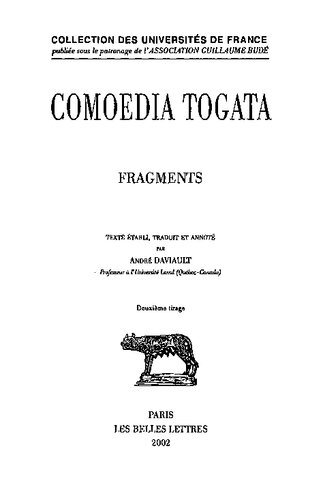 Comoedia Togata: Fragments