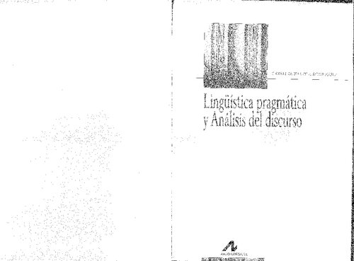 Lingüística pragmática y análisis del discurso