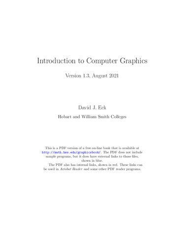 Introduction to Computer Graphics