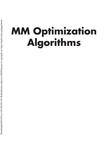 MM Optimization Algorithms