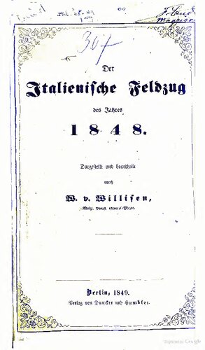 Der Italienische Feldzug des Jahres 1848