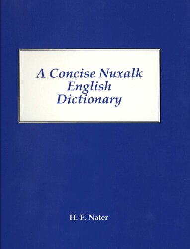 A Concise Nuxalk-English Dictionary