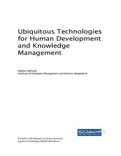 Ubiquitous Technologies for Human Development and Knowledge Management