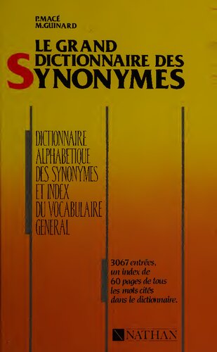 Le grand dictionnaire des synonymes