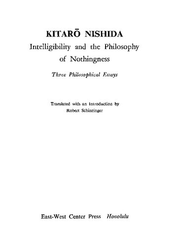 Intelligibility and the Philosophy of Nothingness