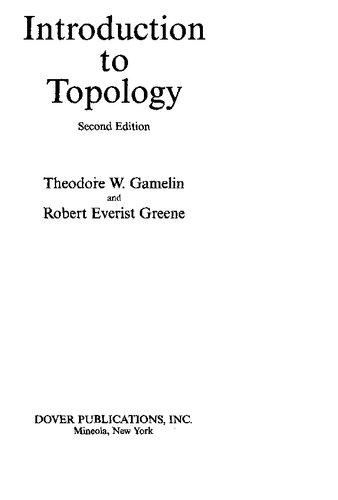 Introduction to Topology: Second Edition