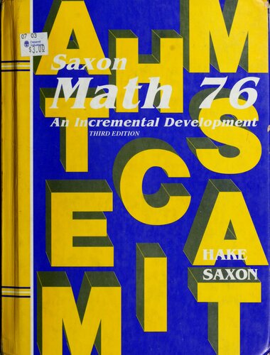 Saxon Math 76: An Incremental Development, Teacher's Edition, 1992