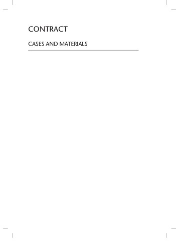 Contract: Cases & Materials