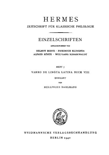 Varro, De lingua Latina, Buch VIII