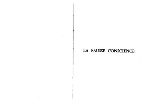 La fausse conscience: essai sur la réification