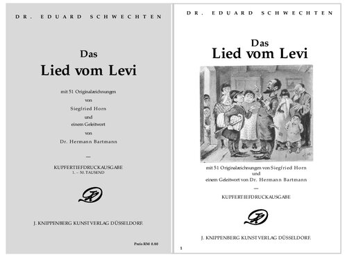 Schwechten, Eduard - Das Lied vom Levi (1933, 17 Doppels., Text)