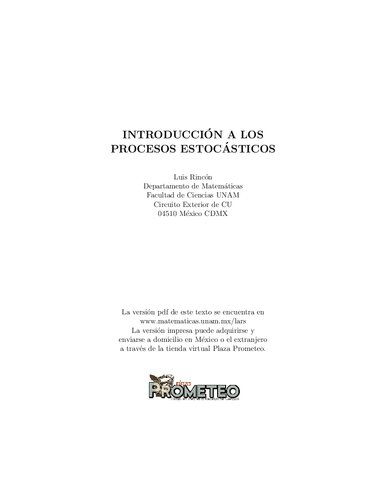 Introduccion a los Procesos Estocasticos