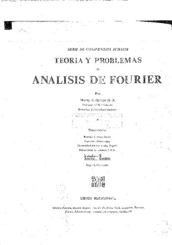 Teoria y Problemas de Analisis de Fourier