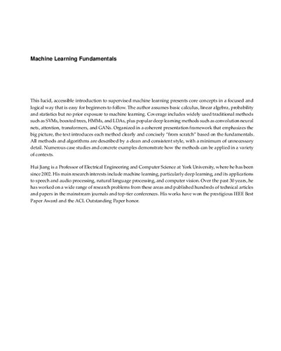 Machine Learning Fundamentals - A Concise Introduction