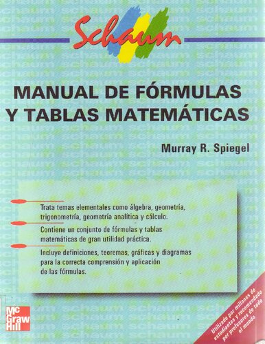 Manual de fórmulas y tablas matemáticas