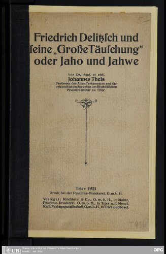 Friedrich Delitzsch und seine 