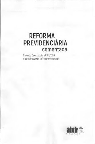 Reforma Previdenciária Comentada