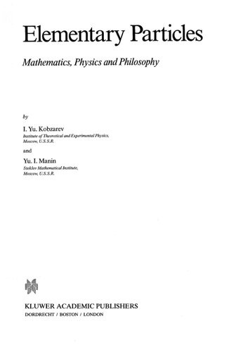 Elementary Particles. Mathematics, Physics and Philosophy