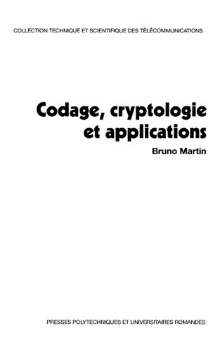 Codage, cryptologie et applications