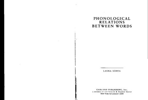 Phonological Relations Between Words (Outstanding Dissertations in Linguistics)