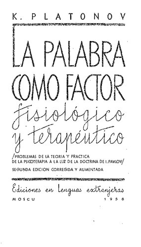 La palabra como factor fisiológico y terapéutico