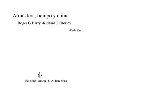 Atmosfera Tiempo y Clima