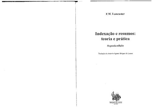 Indexaçao E Resumos - Teoria E Pratica