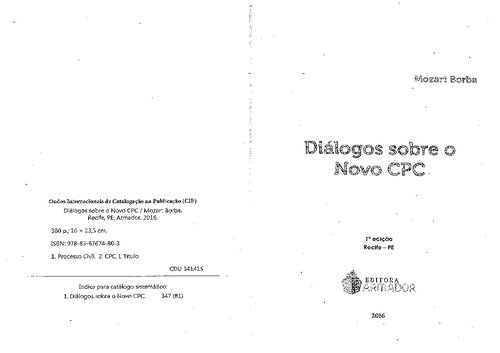 Diálogos sobre o Novo CPC