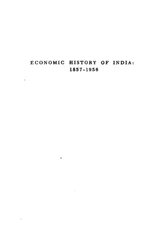 Economic History of India, 1857-1956