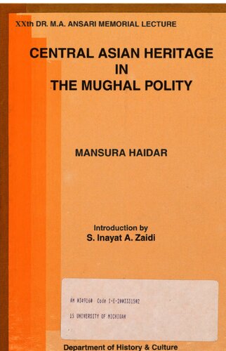 Central Asian heritage in the Mughal polity