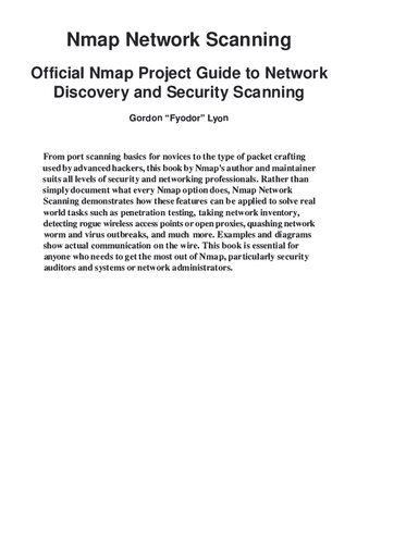 Nmap Network Scanning: Official Nmap Project Guide to Network Discovery and Security Scanning