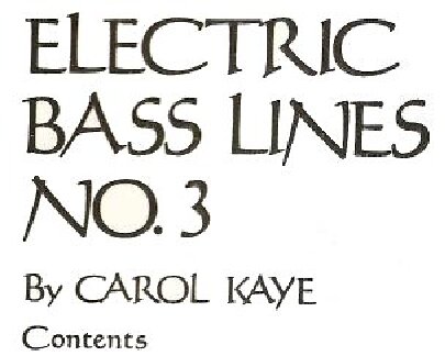 Electric bass lines