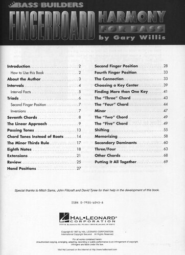 Fingerboard Harmony for Bass (Bass Builders)