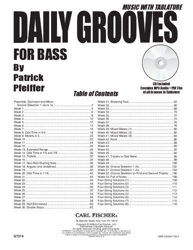 Daily Grooves for Bass (Book & CD)