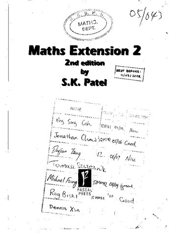 Foundations of 4 unit mathematics