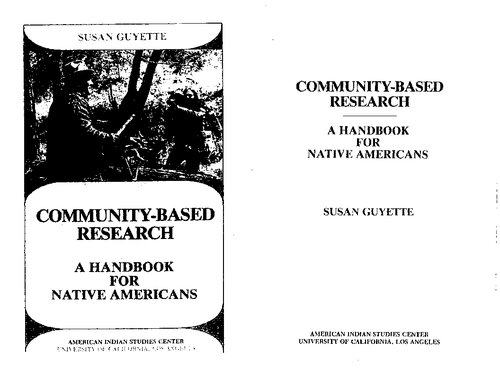 Community-Based Research: A Handbook for Native Americans