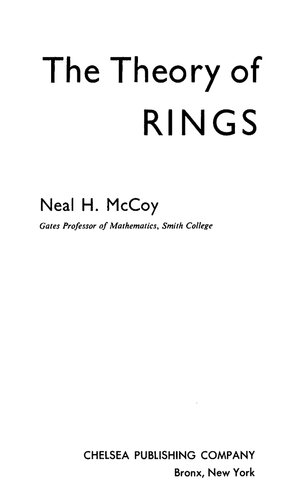 The Theory of Rings