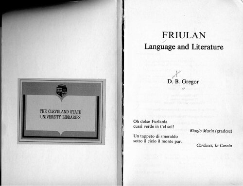 Friulan Language and Literature