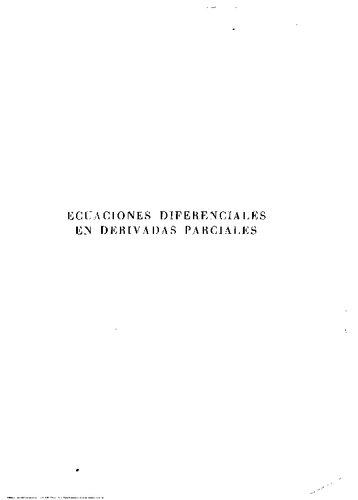 Ecuaciones Diferenciales en Derivadas Parciales