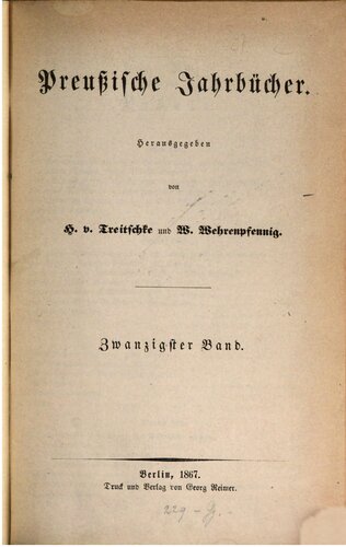 Preußische Jahrbücher